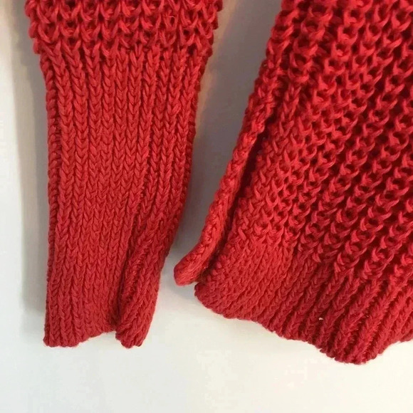 Banana Republic Linen Red Knit V Neck Sweater - Picture 4 of 8